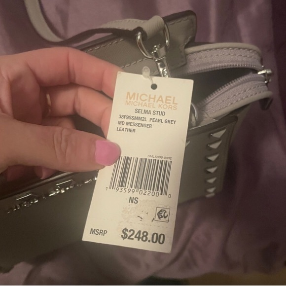 Michael Kors Studded Selma in Pearl Grey - Picture 13 of 14